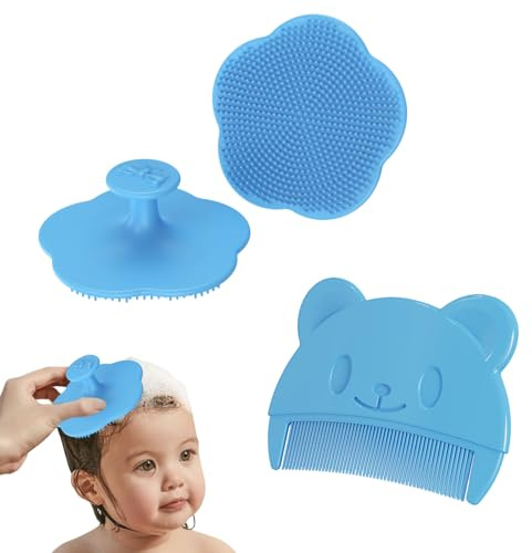Milchschorf Kamm,Milchschorf Baby Entfernen,Weichen Silikon Kopfgneis Entfernen Baby,Milchschorf und Babykamm,Babybürste für Ihre Freundin,Die Ein Blei Hat Oder Schwanger (Farbe)