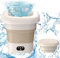 Mini machine à laver pliable 9L, machine à laver mobile, seau à linge pliable, seau à linge portable pliable pour sous-vêtements, vêtements pour bébés, camping-cars,Camping (Kaki)