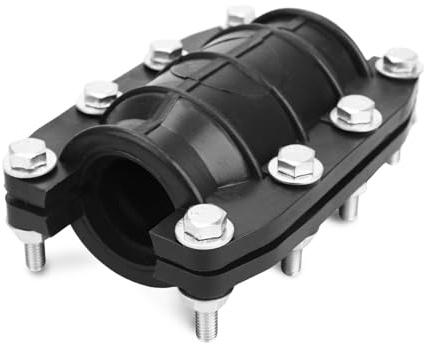 LVACODV Rohrreparaturschellen für Kunststoff- und Metallrohre (40 mm - 42 mm) in Schwarz