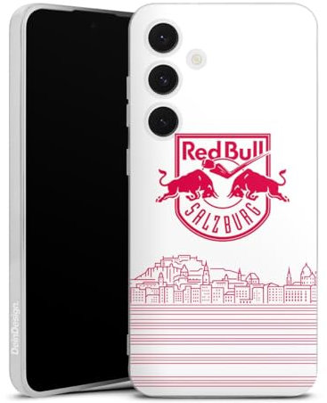 DeinDesign Silikon Hülle kompatibel mit Samsung Galaxy S24 FE 5G Case transparent Handyhülle Eishockey Skyline EC Red Bull Salzburg