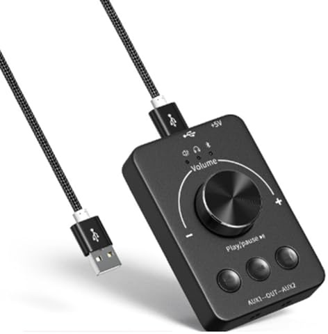 Sxmrmnx Ljudkontroll USB-dator volymkontroll knopp Bluetooth-kompatibel - extern volymkontroll justera knopp
