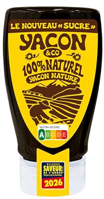 Yacon&co Sirop Squeeze - Alternative naturelle au sucre - Sans conservateur - Fabriqué en France - IG le plus bas du marché - Riche en prébiotiques - Fort pouvoir sucrant - Texture miel - Vegan,Keto