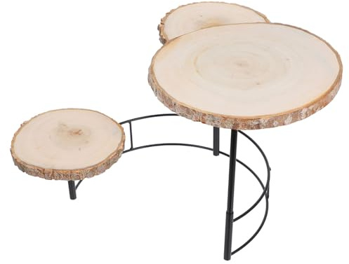 Homoyoyo Alzata per Torte in Legno con Ripiani Espositore Decorativo per Dolci Cupcake e Snack Supporto Multi Feste Matrimoni e Compleanni