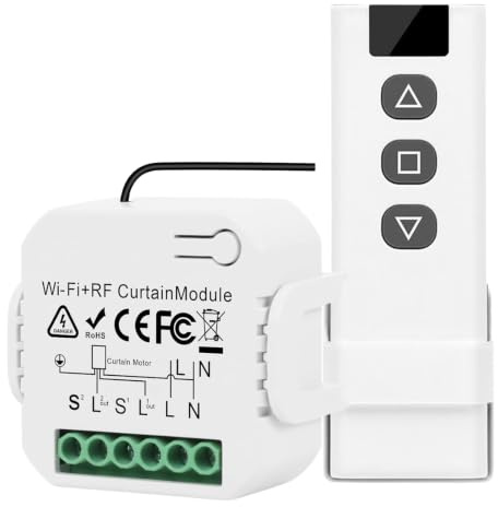 DEWIN WIFI Rullgardinsbrytare, modul med 1-delad RF-fjärrkontroll
