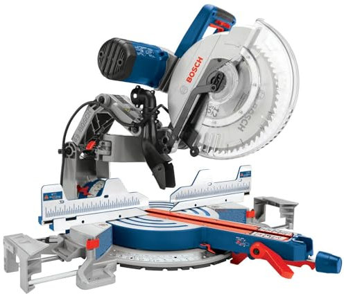 BOSCH GCM12SD 15 Amp 12 Inch Corded Dual-Bevel Sliding Glide Miter Saw with 60 Tooth Saw Blade