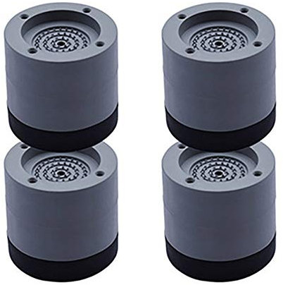 UUMFP Washing Machine Feet Pads, Anti Vibration Rubber Mat, Steady Spin Floor Protection Non Slip Pads, Furniture Feet for Dryer, Refrigerator, Microwave, Oven (Color : Grey, Size : 6cm)