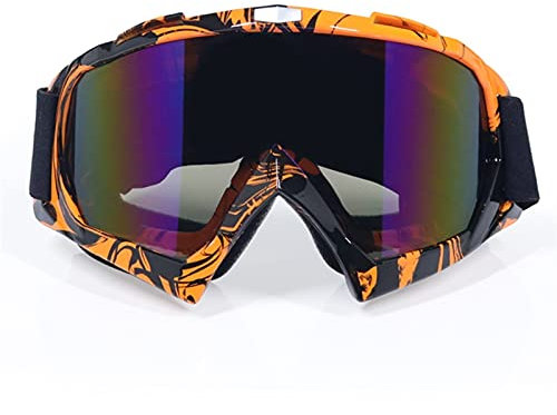 ZJCNHY Cross Brille Goggle UV-Schutzstreifen-Motorrad-Gläser Motocross-Goggles-Ski-Cross Country-Flexibles Dirt-Bike-Brillen Motorradbrille (Color : K2)