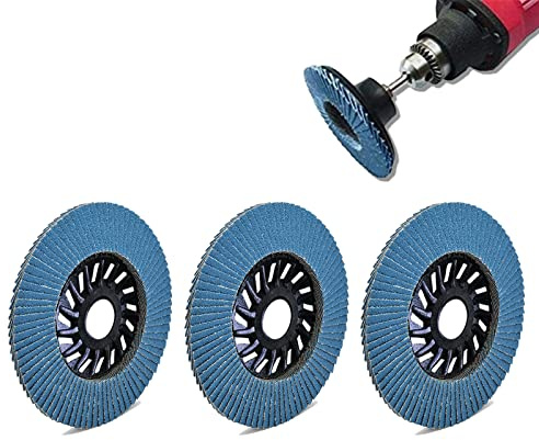 3 Pcs Discos Abrasivo Disco, Disco Abrasivo, Disco de Lija para Amoladora, Disco de Lámina 100mm Grano 80, para Acero Inoxidable, Metal/Acero y Madera