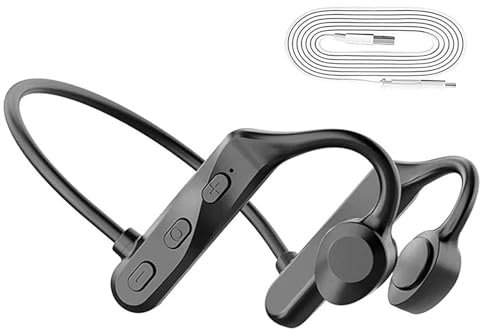 Auriculares inalámbricos de conducción ósea - Auriculares Deportivos Ligeros, Auriculares bluetoth Abiertos | Auriculares de conducción ósea a Prueba de Sudor, Auriculares inalámbricos de entrenamien
