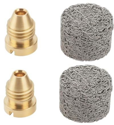 Be In Your Mind 2 Sets 1,0 mm Messing-Schaumkanonenöffnungsdüsenspitzen mit Schaummacher, geeignet für Schneeschaumlanze Ersatzteile 3000 PSI