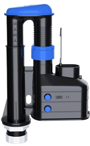 PlumbEZ Sifone universale per WC a doppio scarico, regolabile da 19,1 cm a 24,1 cm, con troppopieno interno, sifone di ricambio per sistema di scarico WC approvato WRAS