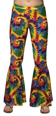 Boland 01542 Hippie Utsvängda byxor (L/XL Stretch), Flerfärgad, Flerfärgad, L/XL