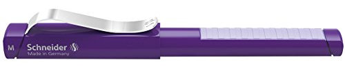 Schneider Füller Base (Füllfederhalter für Rechtshänder, mit Edelstahlfeder, inkl. Tintenpatrone) blauviolett