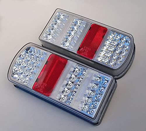 A1 2 x LED Rückleuchten Set Heckleuchte LED Rückleuchte LKW PKW Wohnmobil Wohnwagen Anhänger Leuchte LED Rückleuchten Anhänger Rücklicht Leuchte Licht 12 V DF06