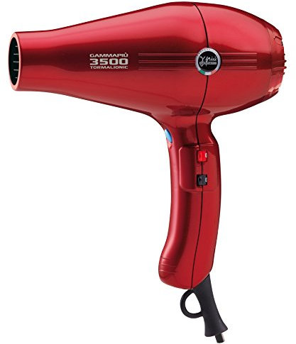 GAMMAPIU’ Asciugacapelli Professionale 3500 Power Rosso, Phon per Capelli Ultra Potente, Phon per Capelli Professionale con Griglia Rivestita in Tormalina, W 2100-2500