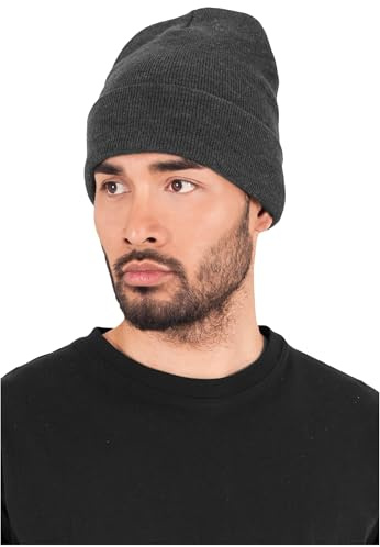 Flexfit mössa tung lång beanie, kol, one size