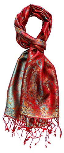 LORENZO CANA – lyxig herr sidenhalsduk 100 % siden jacquard vävd harmoniska färger med fransar 35 cm x 160 cm paisley mönster sidenduk 7818611