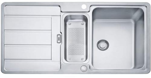 Franke Hydros HDX 254 127.0378.733 - Fregadero de acero inoxidable liso