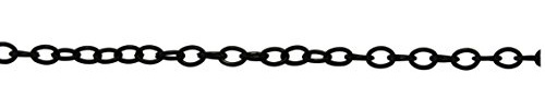 Corderie Italiane 006007074 Gliederkette, Schwarz, 1,1 x 5 x 3 mm, 3 m