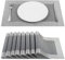 SUEH DESIGN Tovagliette Americane PVC 45 x 30cm Set 8 Pezzi Grigio