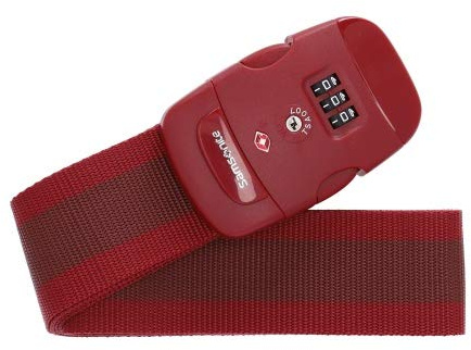 Samsonite Global Travel Accessories Luggage Cinghia per Valigie con Chiusura a Combinazione a 3 Cifre con Funzione TSA, 190 centimeters, Rosso (Red)