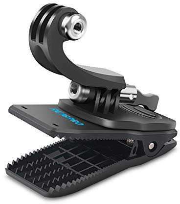 Eyeon Sac à dos rotatif à 360 degrés avec fixation rapide à clip rapide avec crochet en J détachable pour GoPro Hero 2018 8 7 6 5 4 Session, Xiaomi YI, AKASO, Campark, 360 One r x, DJI OSMO caméra