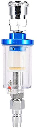 Öl-Wasser-Abscheider, Spritzpistolen-Wasserfilter mit universellem 1/4 ”NPT-Einlass- und Auslassdesign, geeignet für Farbspritzpistole und Luftkompressor, passend für Pistole, Druckluftwerkzeuge und S