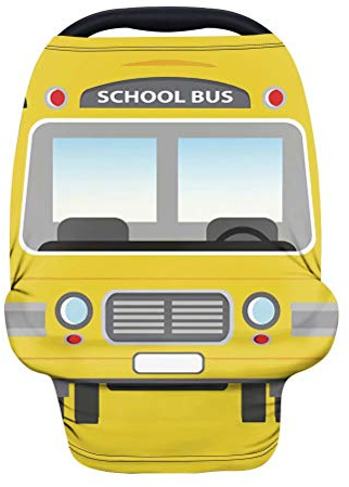 chaqlin Gelber Autositzbezug für Schulbus, Unisex Baby, Hochstuhl-Abdeckung, Einkaufswagen-Abdeckung für Baby, Jungen und Mädchen, Mehrzweck-Bezug für Stillen, Stillen