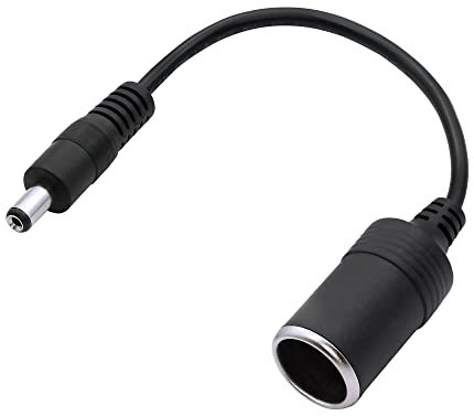 GINTOOYUN Cable de alimentación para encendedor de cigarrillos de 12/24 V CC 5.5 mm x 2.1 mm macho a hembra adaptador de enchufe para cargador de coche,bomba de aire de coche, etc. (11.9 pulgadas)