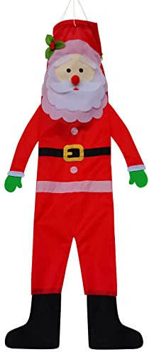 THQZLH 40 Inch Santa Windsock Christmas Windsocks Hanging Santa Outdoor Decorations for Tree