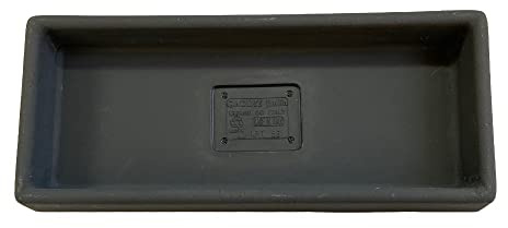 Garden Italia Vasi Sottovaso Rettangolare in Resina LRT72 cm. Interno 72 x 23 in Resina Colore Antracite Made in Italy per Esterni - infrangibile - Resistente al Gelo