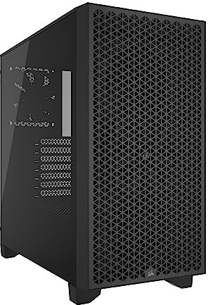 Corsair 3000D AIRFLOW Case per PC Mid-Tower – Ventole a 3 Pin - Supporto di GPU a Quattro Slot – Spazio per Alloggiare Fino a 8 Ventole da 120 mm – Design con Flusso D’aria Elevato – Nero