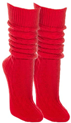 P.S. Schuhmacher Trachtenstrümpfe lang Stutzen | Klassiche Strümpfe zur Tracht | Für Herren & Damen (as3, numeric, numeric_39, numeric_42, regular, regular, rot)