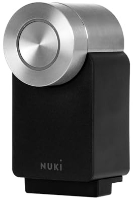 Nuki Smart Lock Pro (4è génération), Serrure Smart avec avec Wi-FI et Matter pour accès à Distance, la Serrure électronique transforme Votre Smartphone en clé, avec Power Pack, Noir