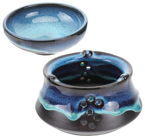 PRETYZOOM Teekannenwärmer Aus Keramik Mit Kleiner Tasse Teezubehör Für Erwärmung Retro-Design Für Wohndekoration Tragbar Und Langlebig