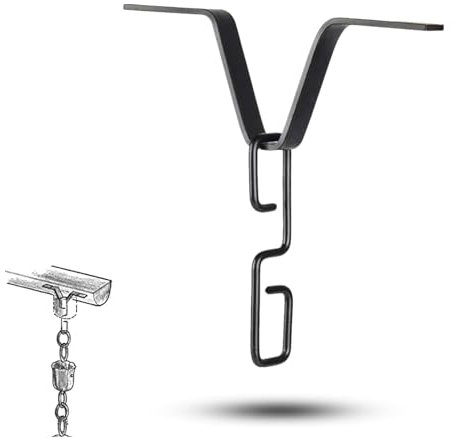 TNBSGH 1 PCS Rain Chains Professional Rain Chain Gutter Adapter Drain Rain Chain Clip V-Shaped Rain Chain Hook for Gutter Downpipe Systems Rectangular