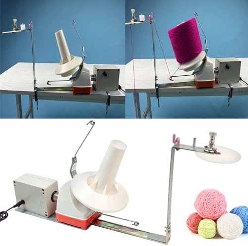 Bigodino Elettrico Per Lana, Avvolgitore Elettrico A Basso Rumore 150 G/500 G Capacità Di Avvolgimento Regolabile Velocità Regolabile Bobinbinbinbin Winder Per Filo Metallico Filo Di Nylon