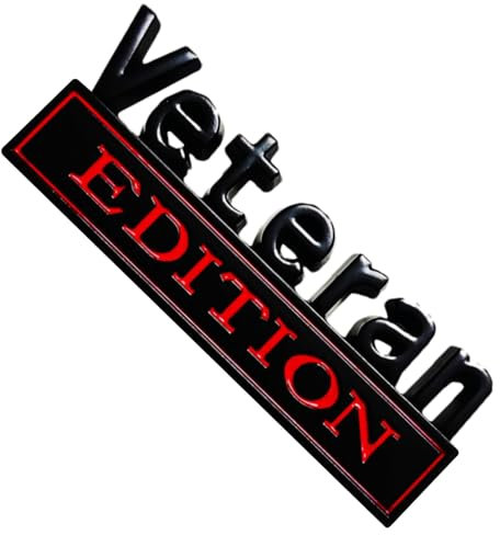 Yianyal Veteran Edition LKW-Emblem, Veteran Edition Autoabzeichen | Auto-Abzeichen-Aufkleber | Selbstklebendes Auto-Emblem, Buchstaben-Abzeichen-Aufkleber, Auto-LKW-Aufkleber für Fahrzeuge, PKW,