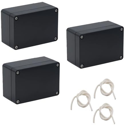 Anschlussdose Wasserdicht IP65, 100 x 68 x 50mm Abzweigdose ABS, Wasserdichte Kabelbox, zum Schutz für den Außenbereich DIY Stromabzweigdose Elektrisches Zubehörzho 3 Stück