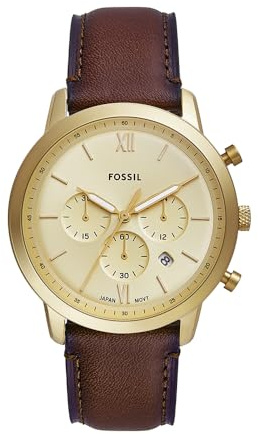 Fossil Neutra Watch for Men, Quartz Chronograph Movement with Leather Strap