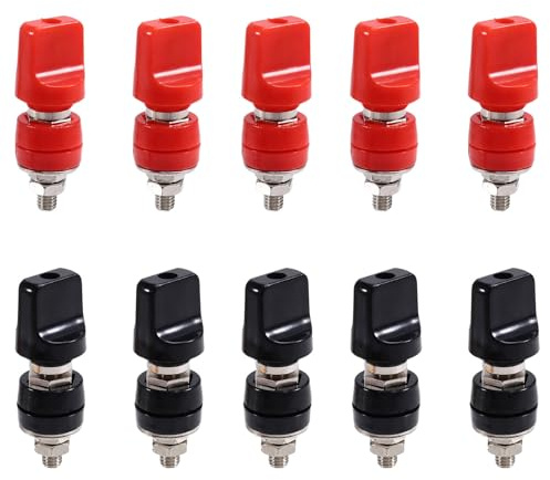 Wouueso Lot de 10 bornes d'alimentation 555B 4 mm borne de raccordement M6 borne d'alimentation en laiton borne de raccordement