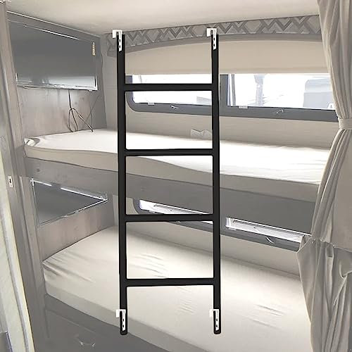 SZITW Échelles de lit superposé de Camping-Car, escabeau de Camping-Car Peu encombrant avec Crochet, échelles d'escalade en métal pour Lits superposés Jumeaux, échelle de loft de dortoir de 45/51