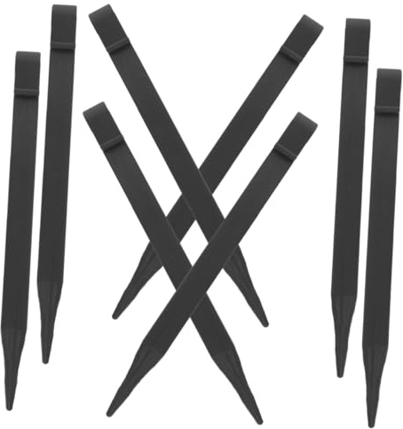 Estacas de Jardín de Plástico Negro 8 Piezas para Exterior