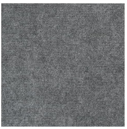 Vieshful Selbstklebende Teppichfliesen 30x30 cm, Zuschneidbare Teppichbodenfliesen, Weiche Nadelfilz Fliesen für Wohnbereich, Büro, Küche – 20 Fliesen pro Box / 1.8 m² Hellgrau