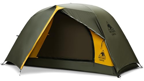 OneTigris Stella 4 Season Camping Tent Backpacking 1/2 Person Waterproof Lightweight Easy Setup Instant 3000mm Waterproof Rating Outdoor Hiking Tent (1P Green)