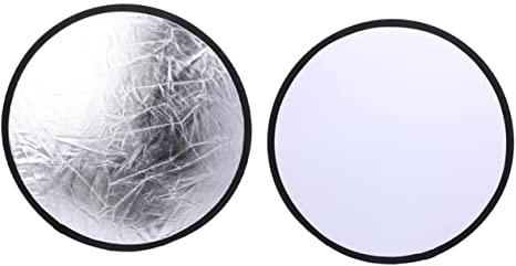 SMASOLO 2pezzi Riflettore Fotografico Diffusore Luce Riflettore Luce Rotondo Attrezzatura Fotografica Leggera e Portatile Per Viaggi e Riprese All