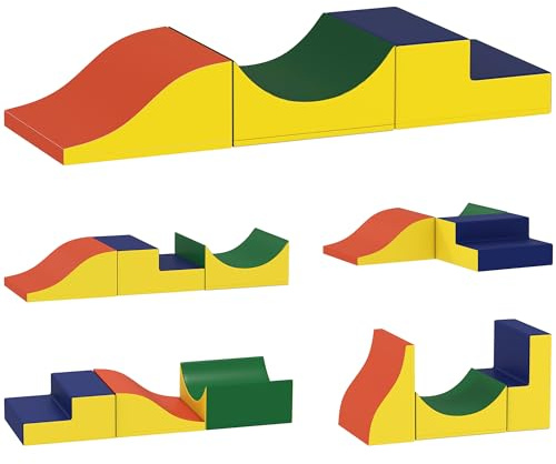 AIYAPLAY Set di mattoncini da costruzione in schiuma per bambini, 3 pezzi, mattoncini da costruzione, in ecopelle, colore giallo