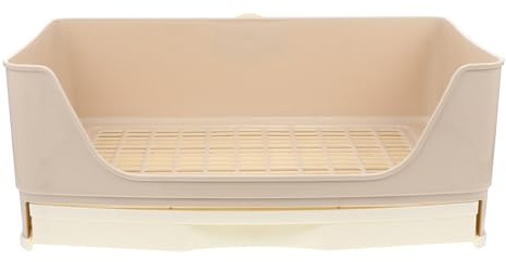 SEWOART Caja para Bandeja de Baño para Conejos Gran Espacio y Diseño en Esquina de Plástico para Entrenamiento de Orinal en Conejos Adultos