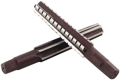 Karlak Alesatore Manuale con Codolo Cilindrico in Acciaio Ad Alto Tenore di Carbonio, Grezzo, Fine, 2 Pezzi, per Lavorazione di Fori Conici, con Modelli MT1#, MT2#, (MT2# Cerniera grossa + cerniera
