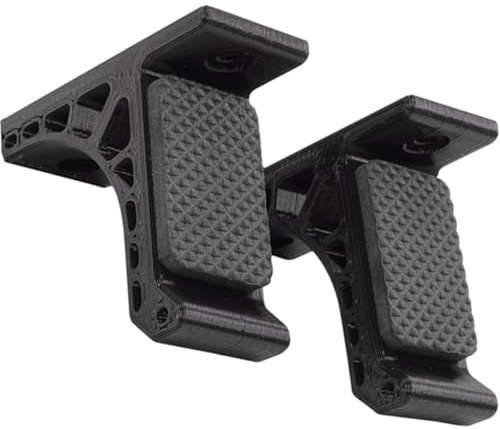 UKCOCO Wall Mounted Bow Storage Stand for Recurve Bows, 1 Pair Black | ABS Plastic Holder, Adhesive Design with Screw Reinforcement, Display on Wall, for Bows and Arrows